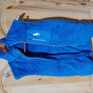 WOMENS POLO GOLF FUZZY VEST SIZE L..BABY PURPLE